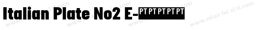 Italian Plate No2 E字体转换